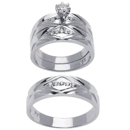 0.40ct 14K or 18K White Gold Diamond Rings