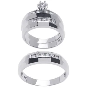0.89ct 14K or 18K White Gold Diamond Rings