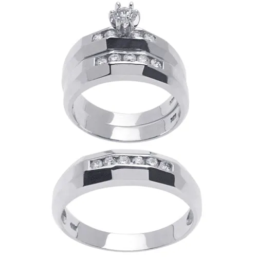 0.89ct 14K or 18K White Gold Diamond Rings