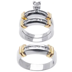 1.25ct 14K or 18K Two-Tone Gold Diamond Rings