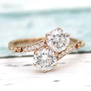1.4 CT Moissanite Engagement Fine Ring