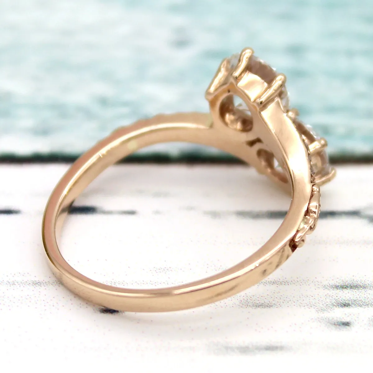 1.4 CT Moissanite Engagement Fine Ring
