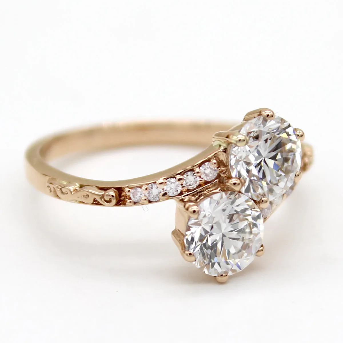 1.4 CT Moissanite Engagement Fine Ring