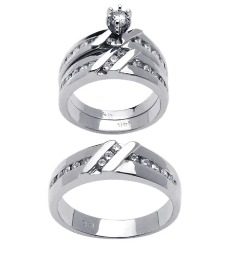 1.45ct 14K or 18K White Gold Diamond Rings