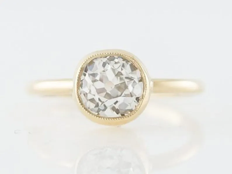 1.45CT old Mine Cushion Moissanite Engagement Ring unique diamond Art Deco wedding Celtic Bridal Anniversary gift rings