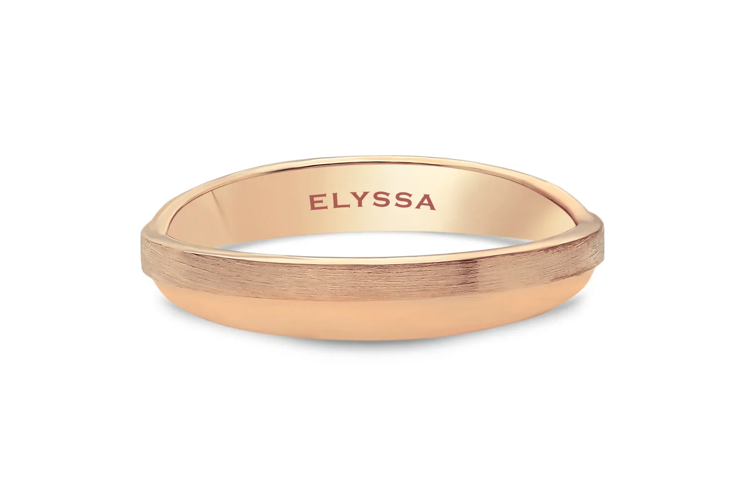 14K Gold Overlaping Plain Wedding Band