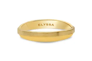 14K Gold Overlaping Plain Wedding Band