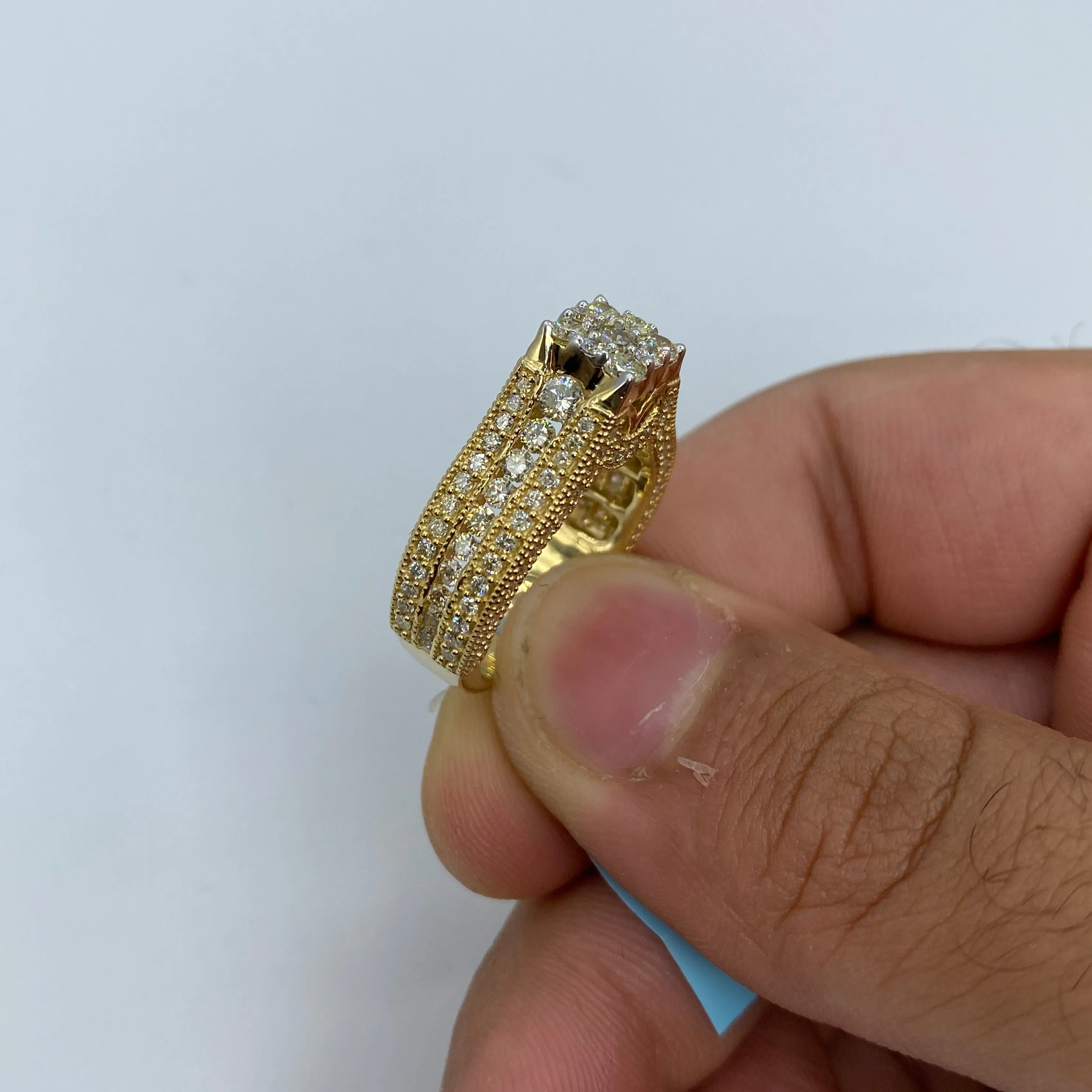 14K Ladies Miami Beach Diamond Ring