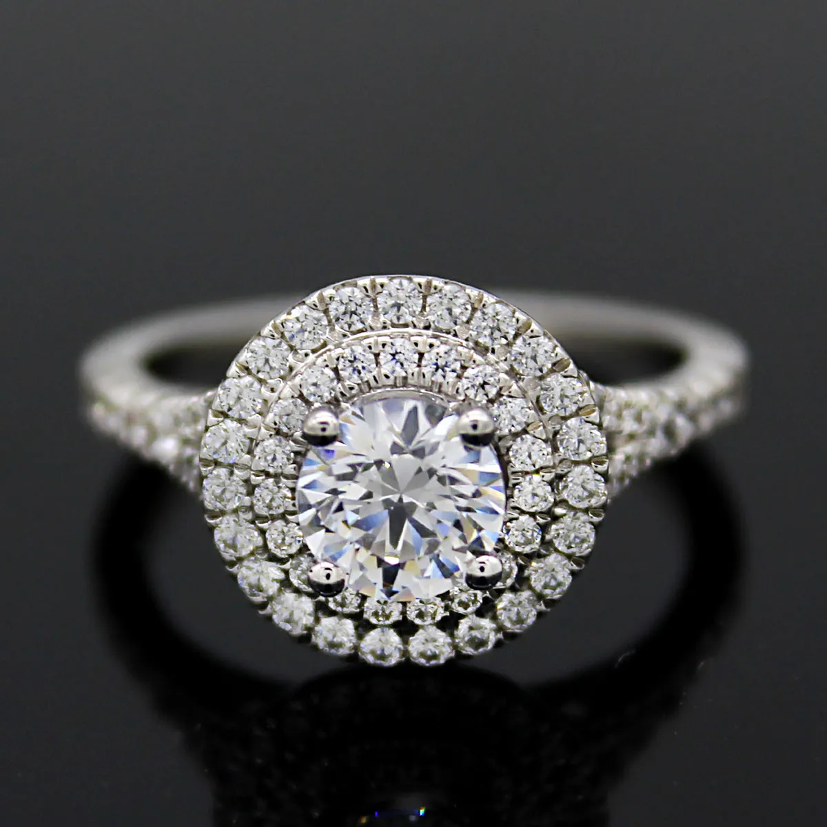 1.50 TCW Double Halo Engagement Ring