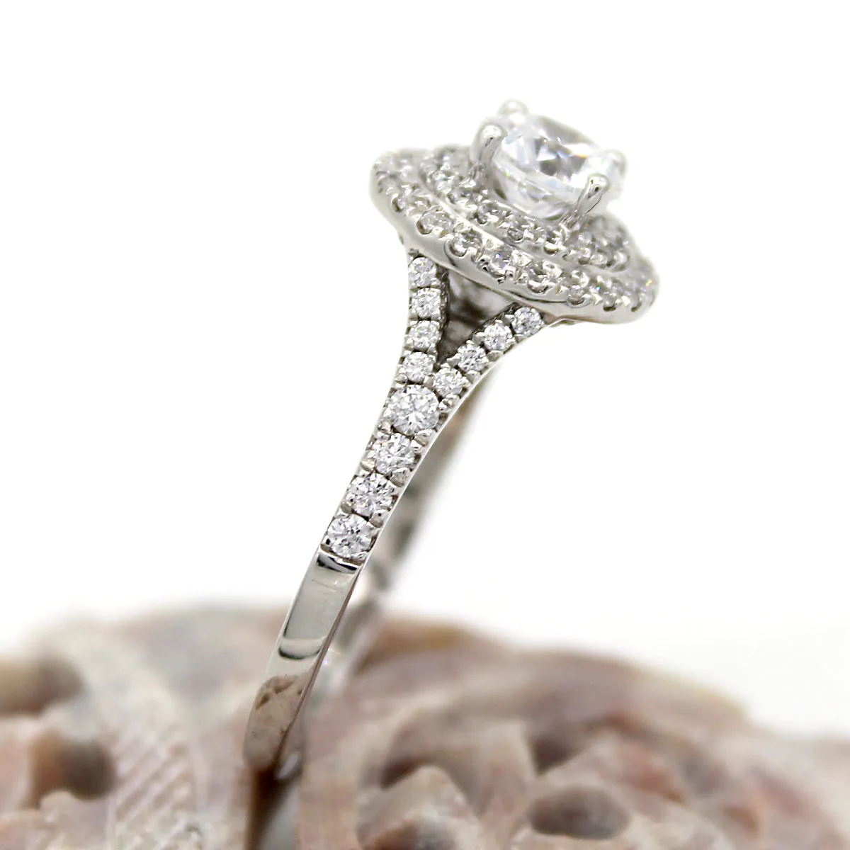 1.50 TCW Double Halo Engagement Ring