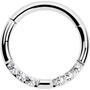 16 Gauge 5/16 CZ Gem Forward Facing Hinged Segment Ring