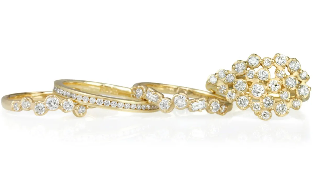 18K Gold and 7 Diamond "Festival" Cascade Band