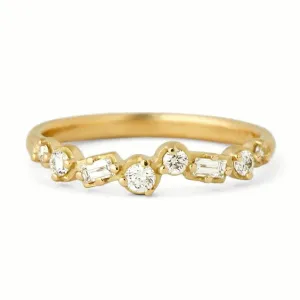 18K Gold and Mixed-Cut Diamond "Festival" Cascade Band