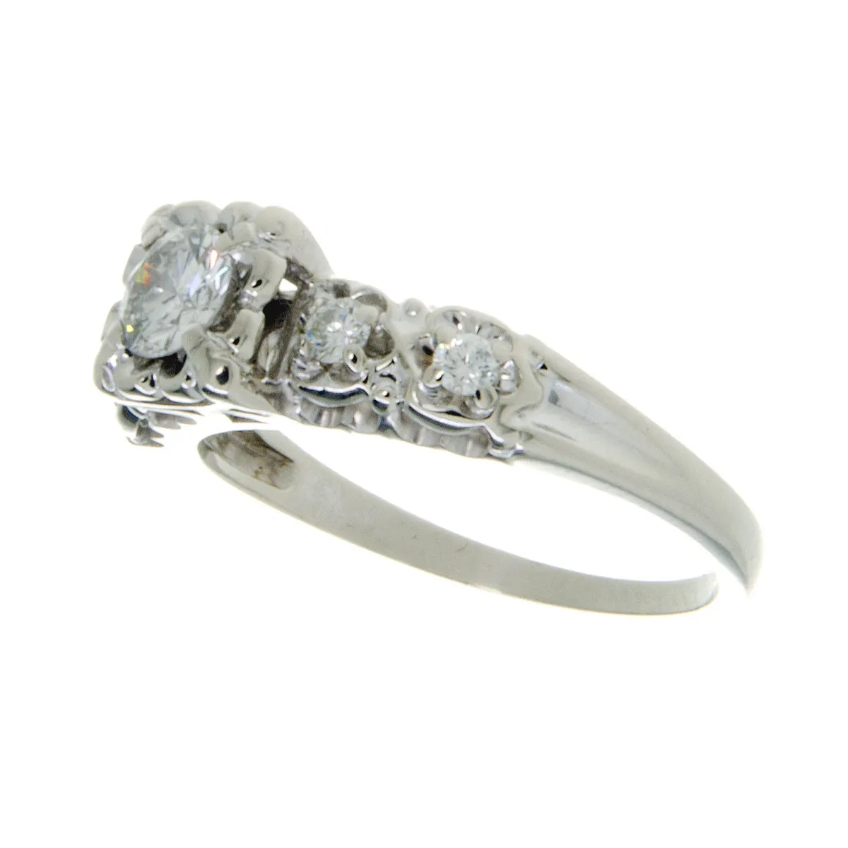 1950s 14k Diamond Wedding Set