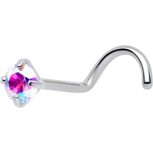 20 Gauge 3mm CZ Prong Set Push-In Threadless Nose Screw Nose Ring