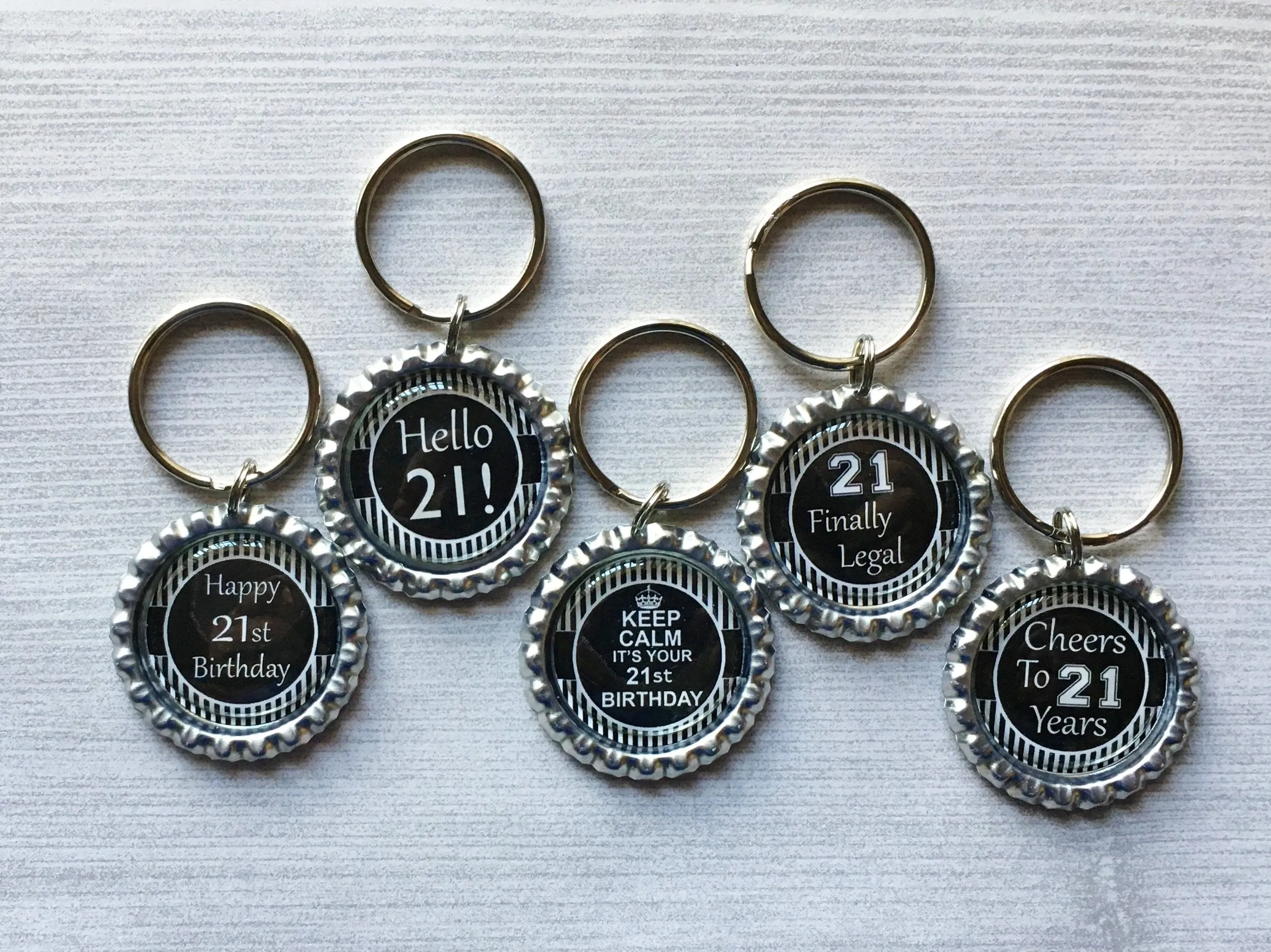 21st Birthday Keychains