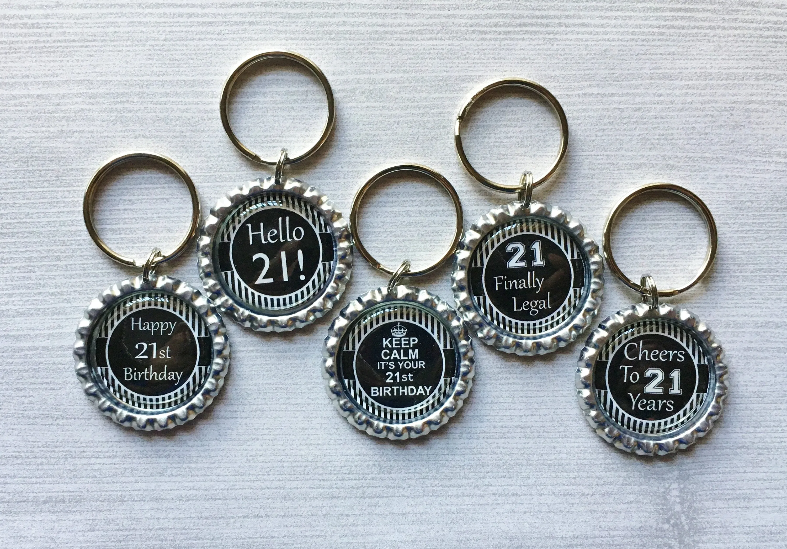 21st Birthday Keychains
