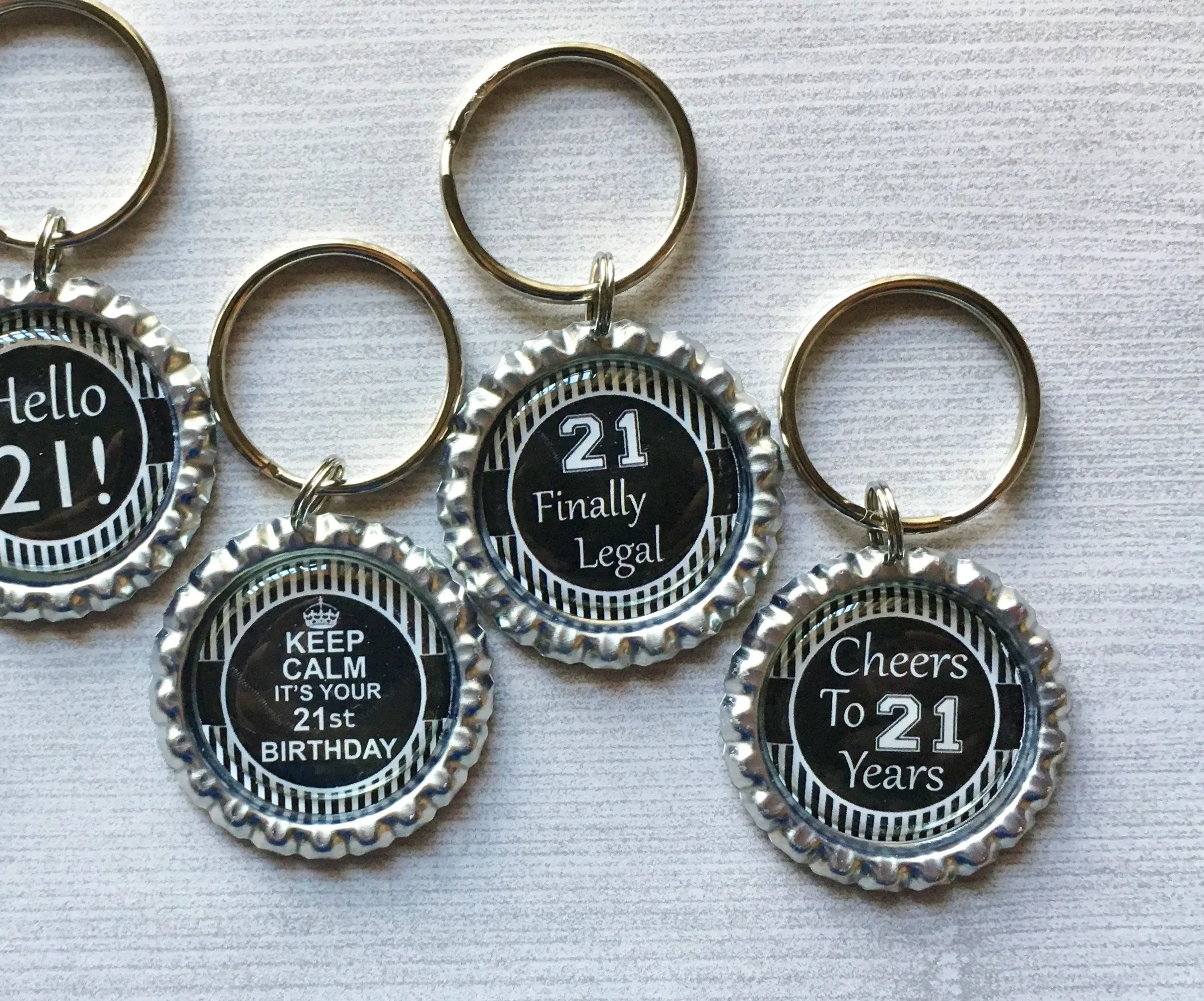 21st Birthday Keychains