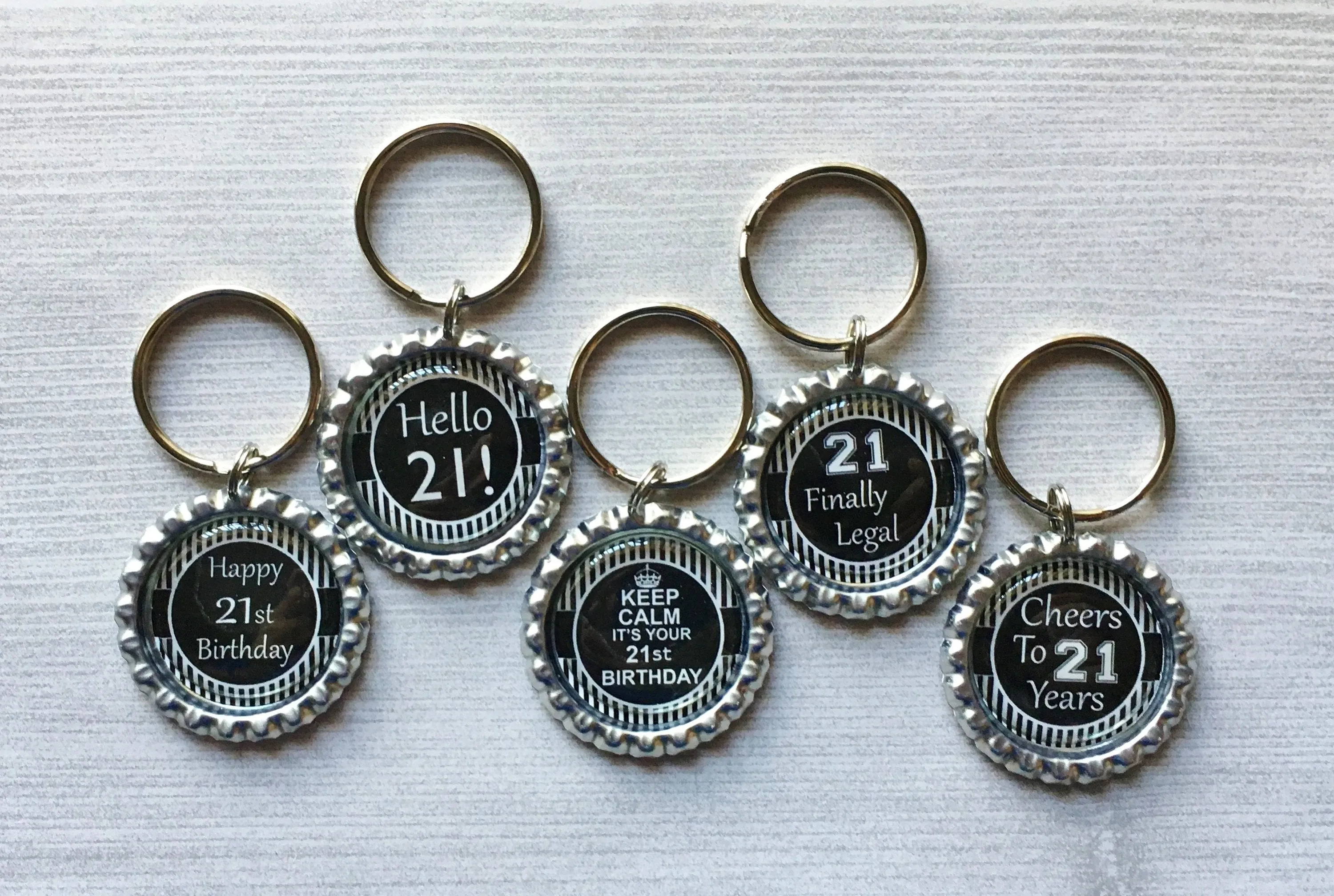 21st Birthday Keychains
