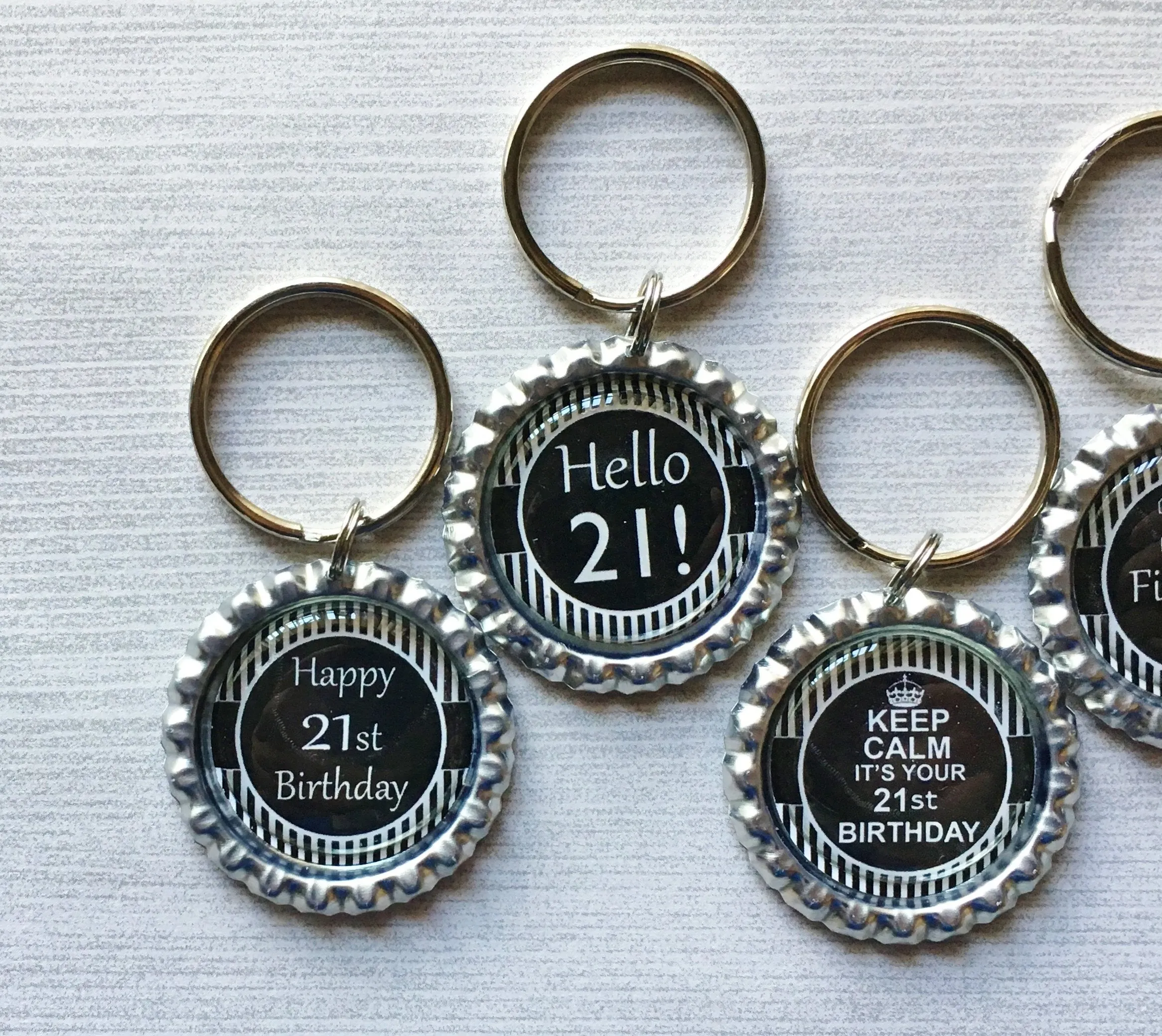21st Birthday Keychains