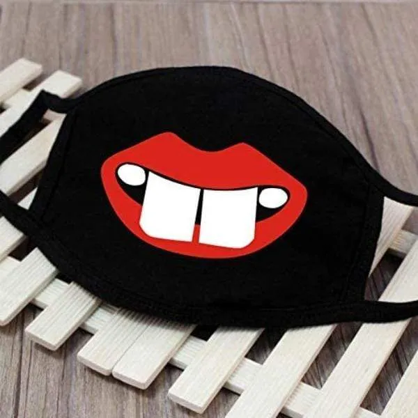 3 Pieces Unisex 3D Print Cartoon Pattern Cotton Face Masks