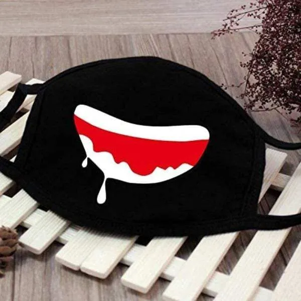 3 Pieces Unisex 3D Print Cartoon Pattern Cotton Face Masks