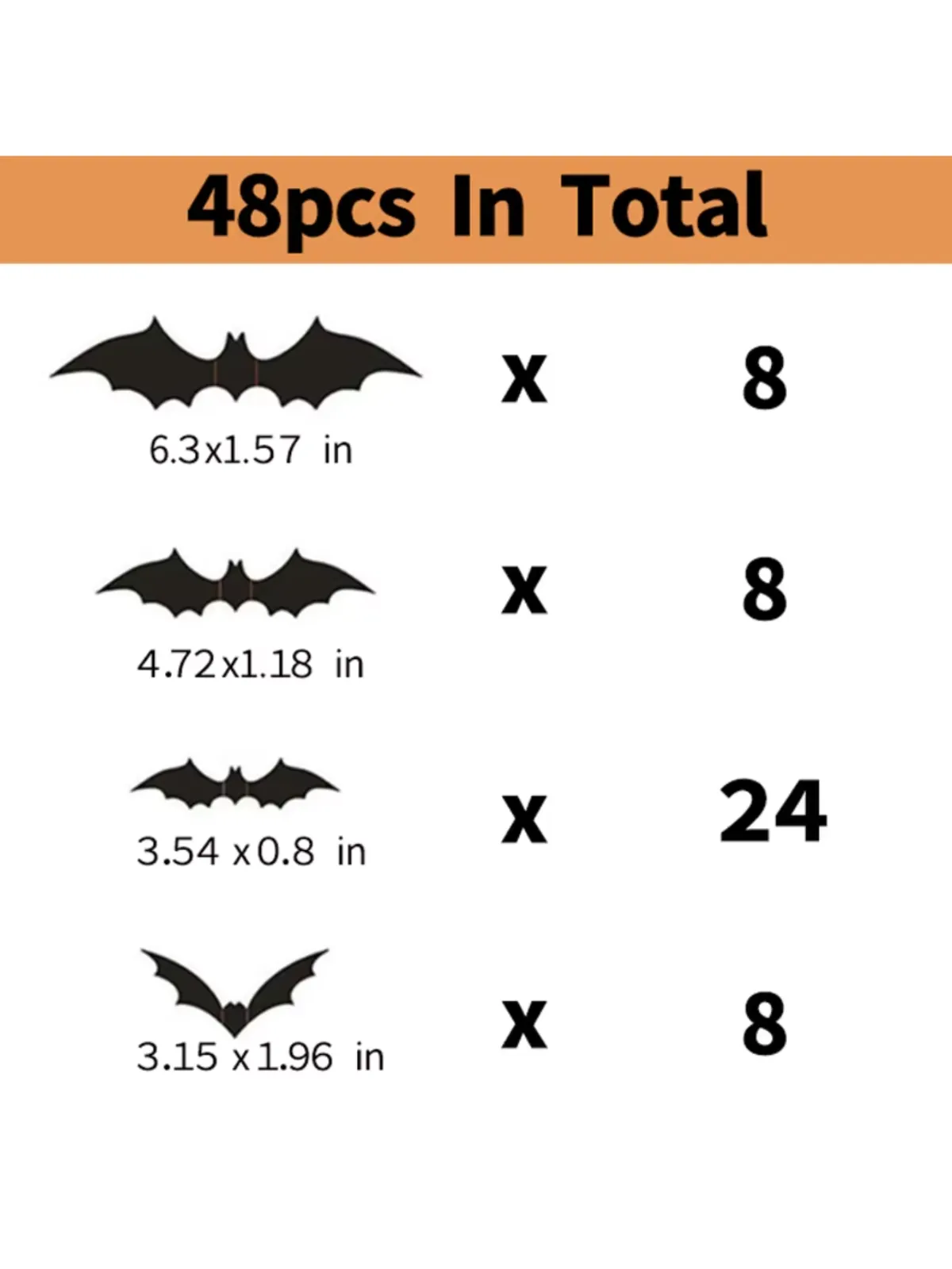 3D Halloween Bat Wall Decorations