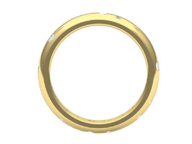 3mm Art Deco Wedding Band 14k/18k yellow gold diamond wedding band edwardian wide wedding band simple ring women anniversary gift on etsy