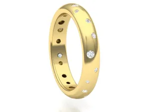 3mm Art Deco Wedding Band 14k/18k yellow gold diamond wedding band edwardian wide wedding band simple ring women anniversary gift on etsy