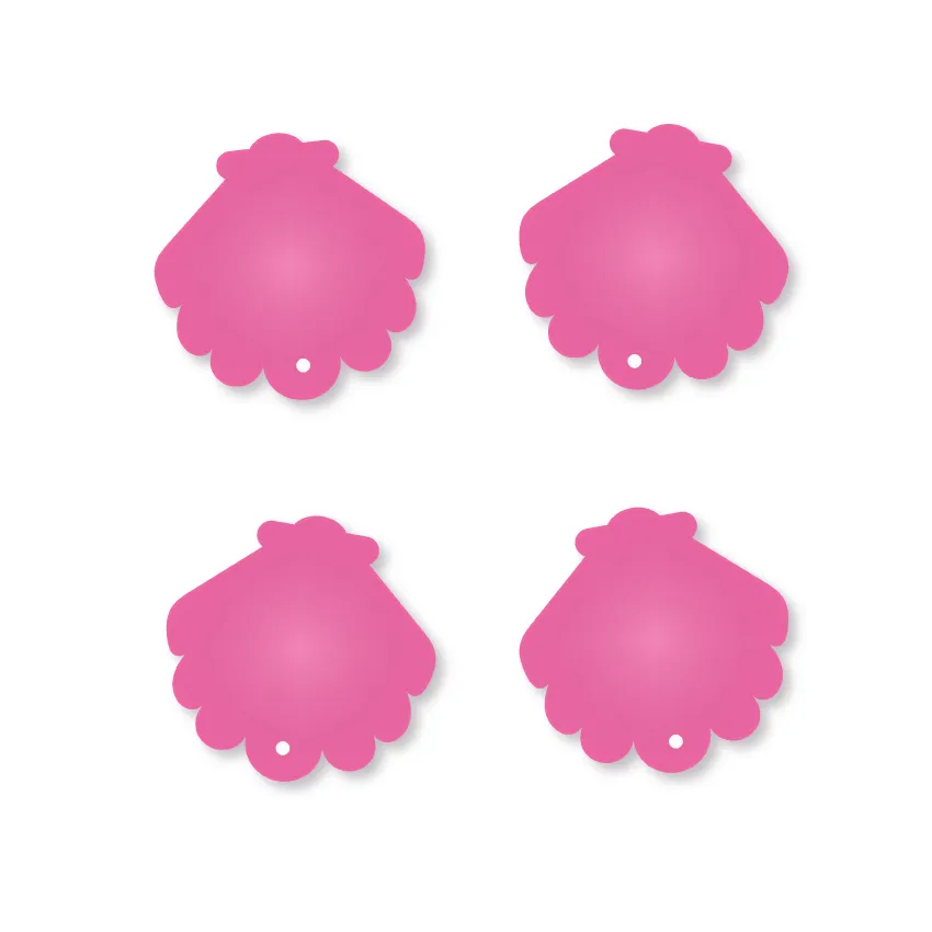 45mm  Solid Clam Shell - 2 Pair Set