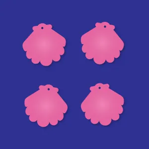 45mm  Solid Clam Shell - 2 Pair Set