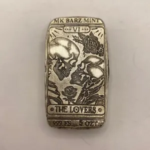 5 Oz MK BarZ "Eternal Embrace"- The Lovers Stamped Bar .999 FS