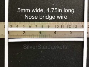 5mm wide Plastic Bendable Plastic Strips for Sewing into Masks. 4.75 inches long, double-wired plastic. Ships from Ohio.