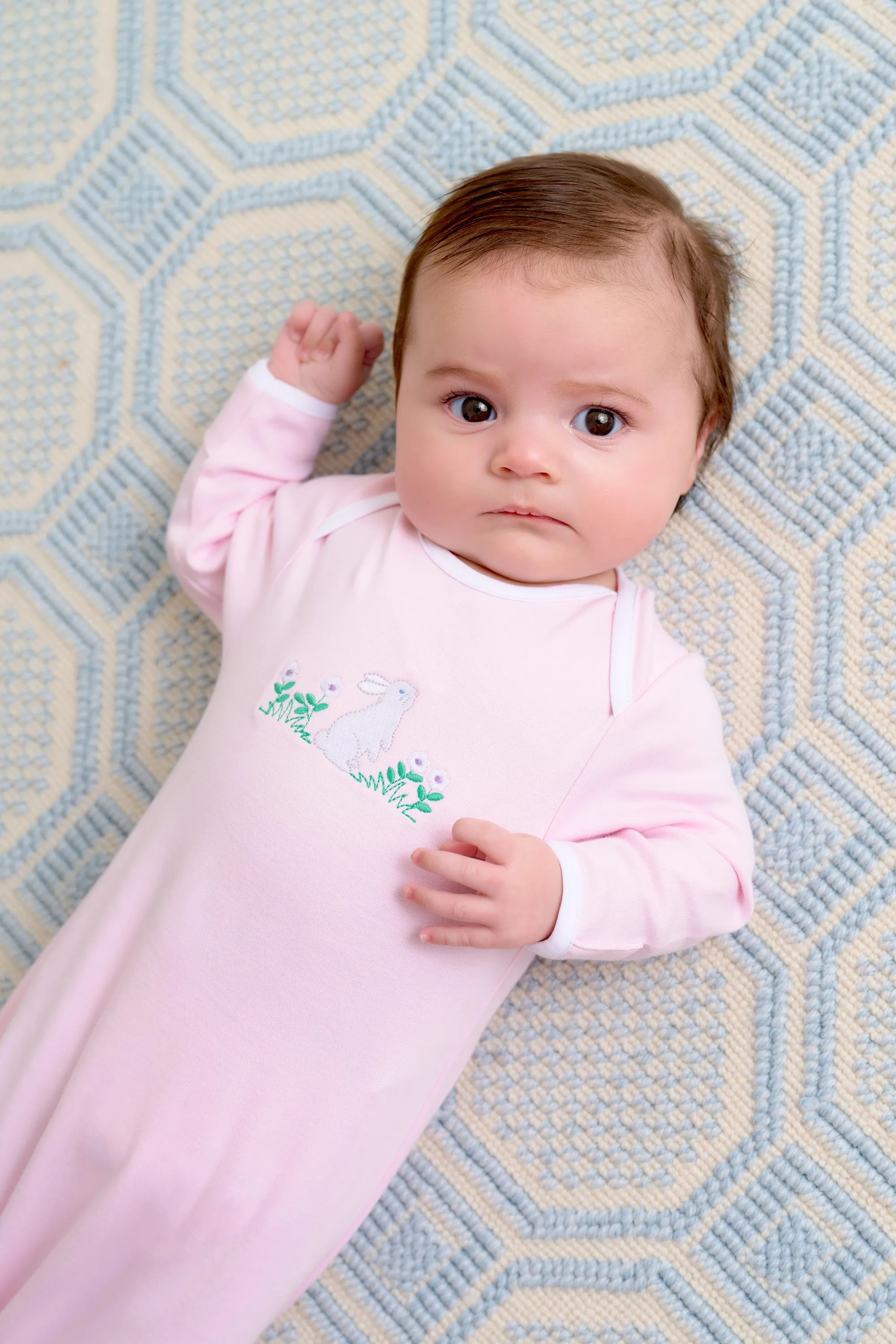 Adorable Everyday Set - Palm Beach Pink with Bunny Embroidery