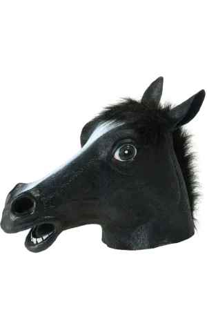 Adult Black Beauty Horse Facepiece