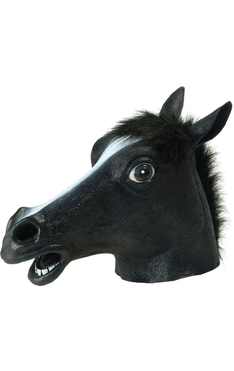 Adult Black Beauty Horse Facepiece