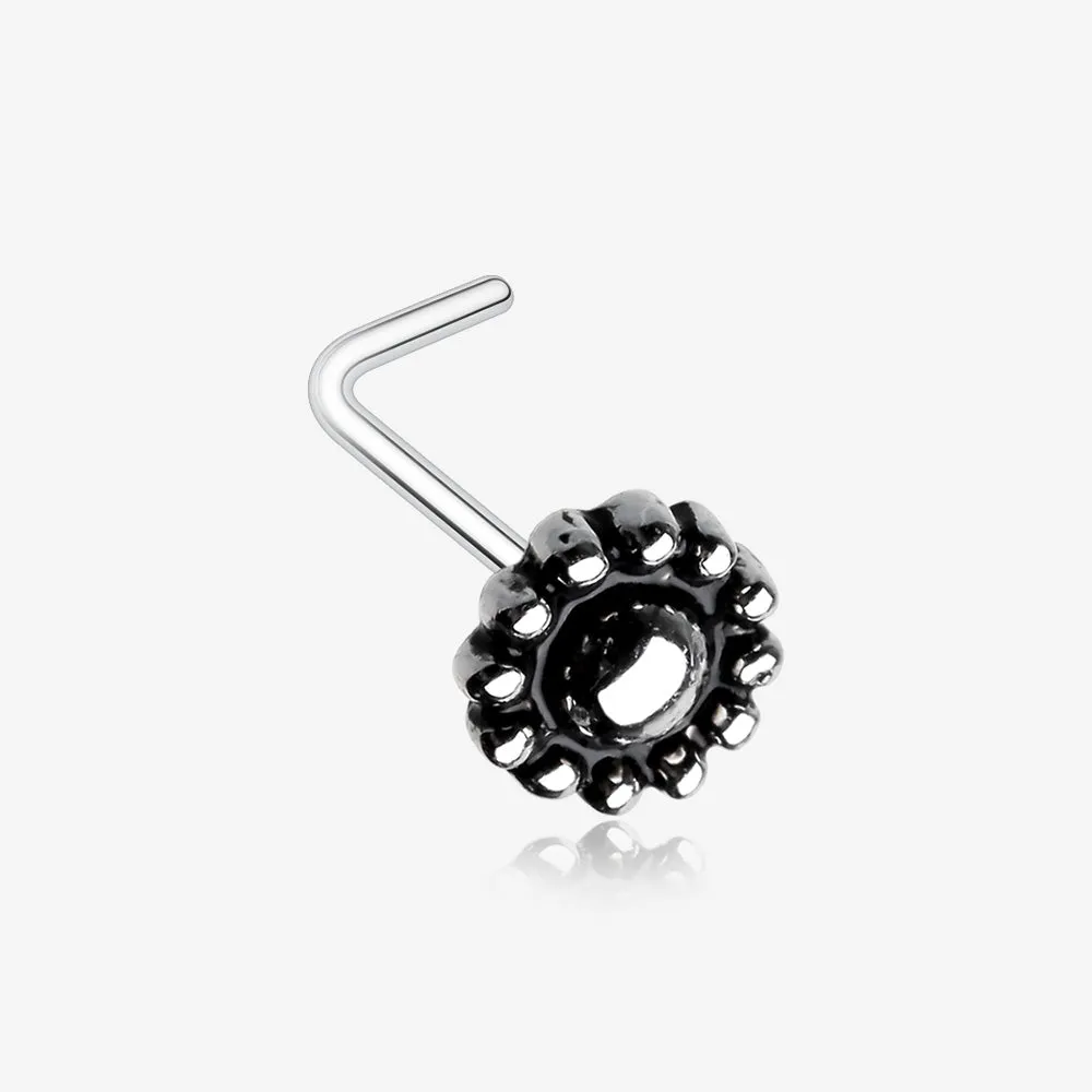 Aira Ornate Filigree Icon L-Shaped Nose Ring