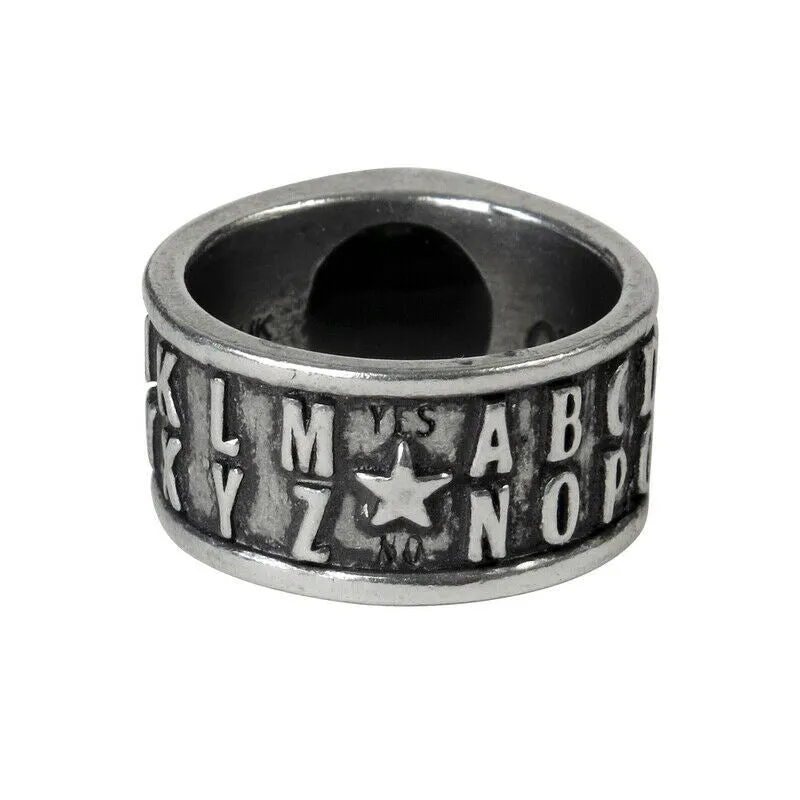 Alchemy Gothic R215 Ouija Eye Ring England Bat Wing Goth Punk
