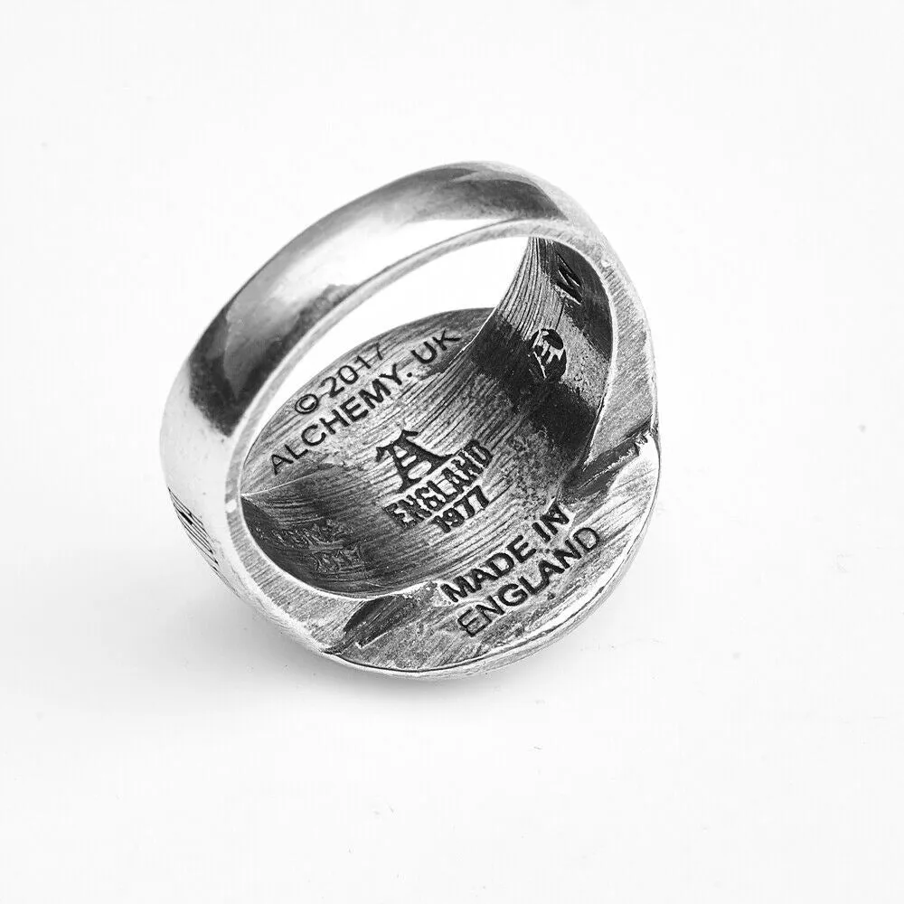 Alchemy Gothic R218 Man In The Moon Ring England Moon Face Goth