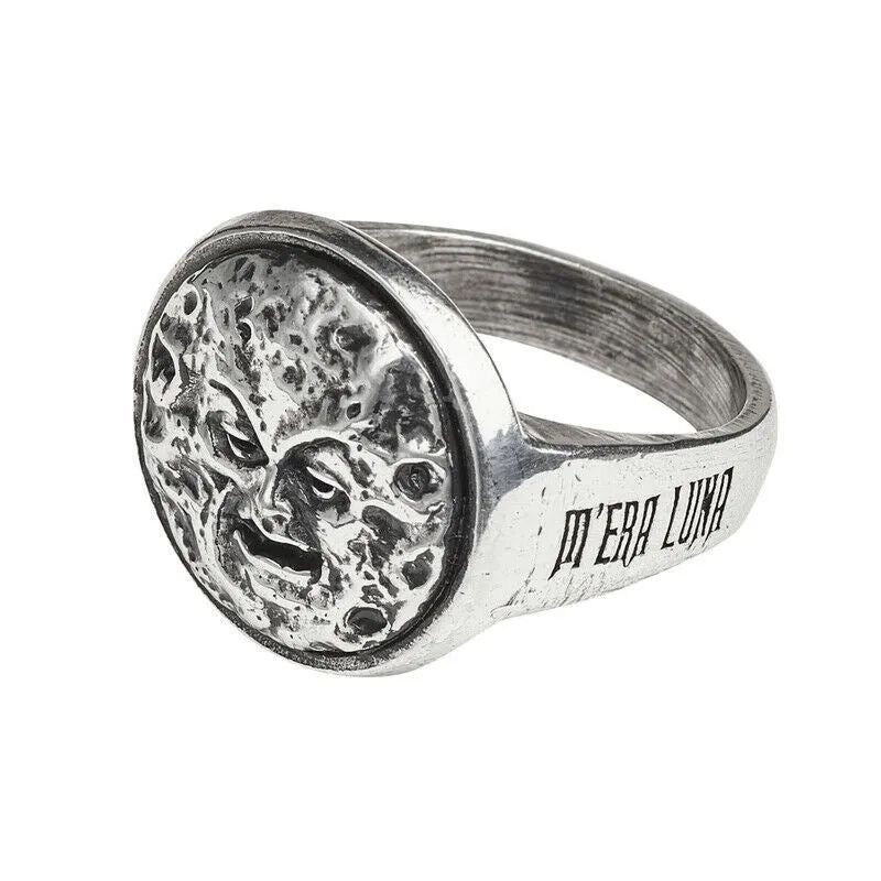 Alchemy Gothic R218 Man In The Moon Ring England Moon Face Goth