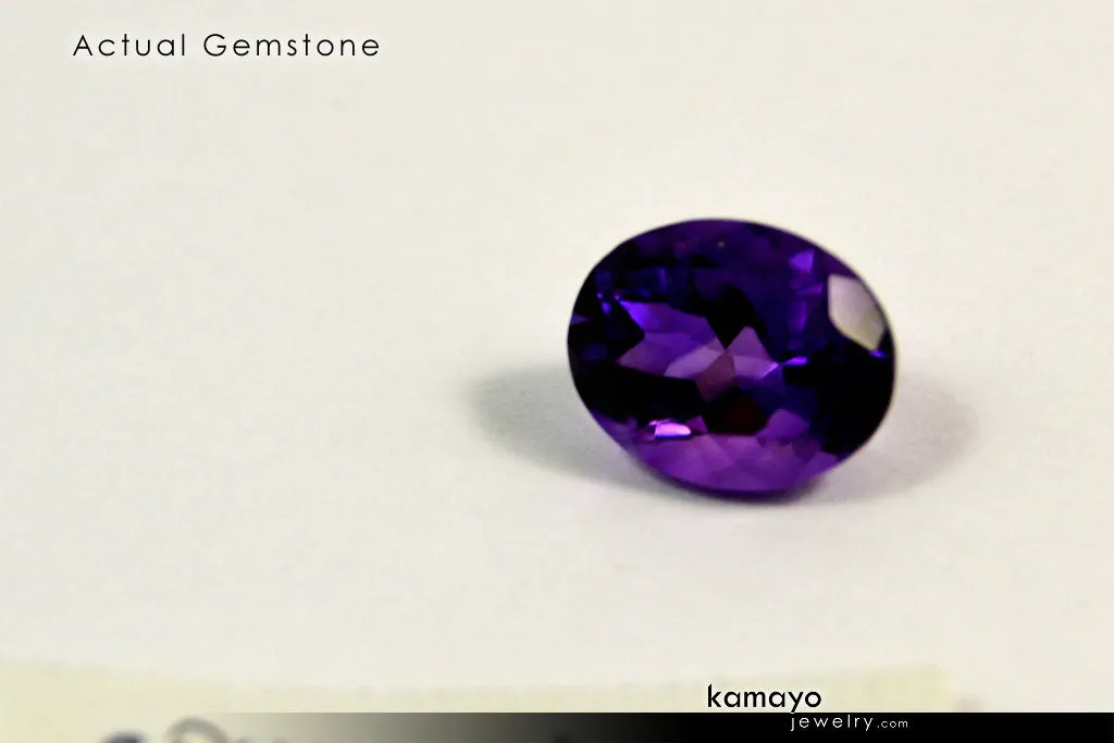AMETHYST RING - 10x8mm-large Purple Amethyst Ring for Women