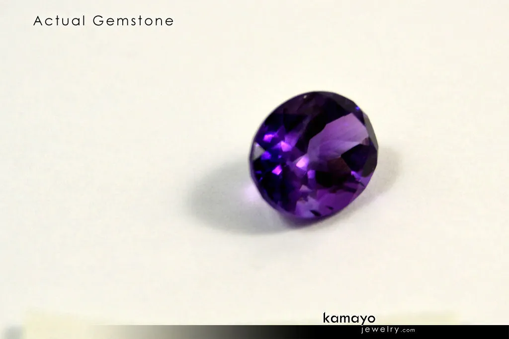 AMETHYST RING - 10x8mm-large Purple Amethyst Ring for Women
