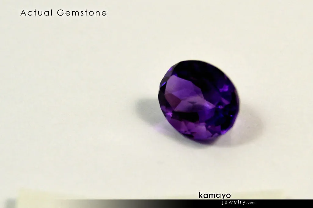 AMETHYST RING - 10x8mm-large Purple Amethyst Ring for Women