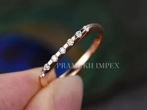 Art deco midi rings Sterling silver rings 10k/14k/18k unique wedding bands rose gold for women Matching band Gift for her on esty