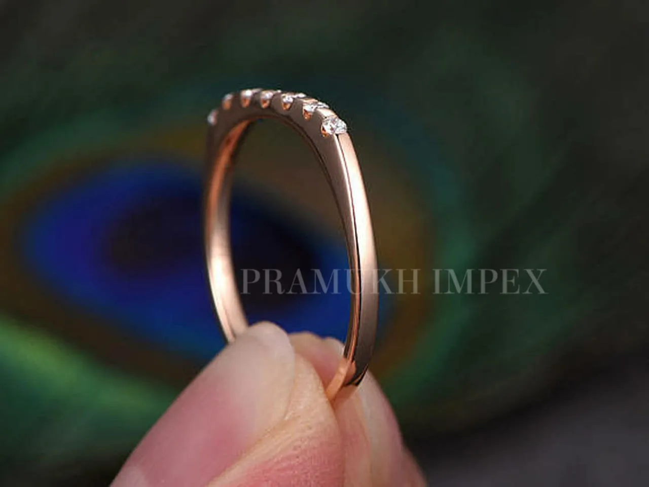 Art deco midi rings Sterling silver rings 10k/14k/18k unique wedding bands rose gold for women Matching band Gift for her on esty