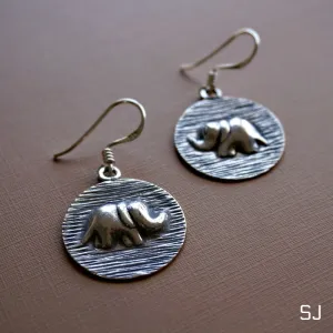 Ashura Silver Elephant Earrings