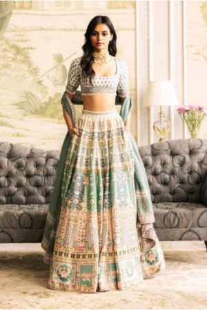 ATHENA PRINTED LEHENGA SET