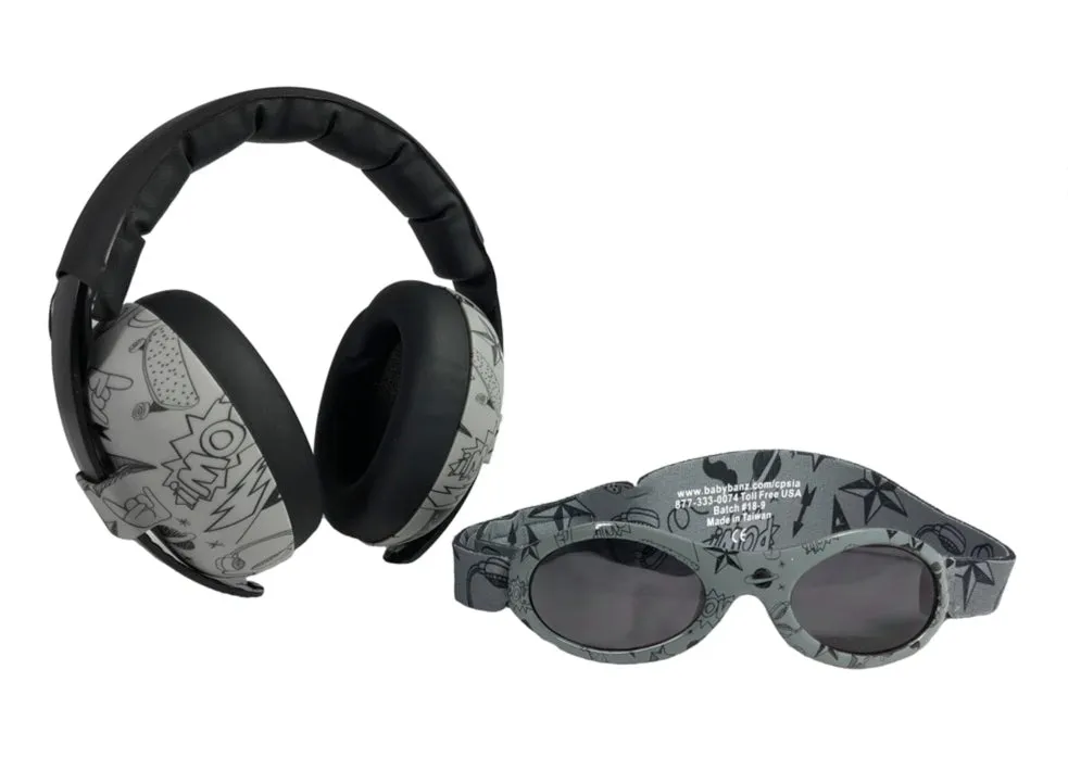 Baby Earmuffs Pattern Colours and Sunglasses Combo