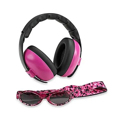 Baby Earmuffs Plain Colours and Sunglasses Combo