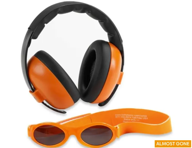Baby Earmuffs Plain Colours and Sunglasses Combo